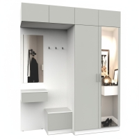 Набор мебели для прихожей "Марсель-260" МР 01-260 В2490 Ш2000 Г580 (ЛДСП Шиншилла серая) Набор мебели для прихожей "Марсель-260" МР 01-260 В2490 Ш2000 Г580 (ЛДСП Шиншилла серая)